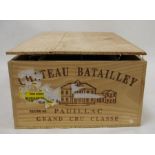 One box (12 bottles) Chateau Batailley Grand Cru, 2005, Pauillac