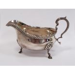 Victorian silver sauceboat, Birmingham 1859, maker Mappin & Webb, 6ozt approx.