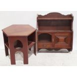 Shaped mahogany side table with shelf undertier, on cabriole legs, a 20th century coffee table and a