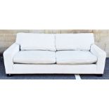 Modern Kingcome Sofas large three-seat sofa in pale cream upholstery Condition Report Significant