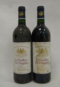 Two bottles Le Carillon de L'Angelus 1995 St. Emilion Grand Cru (2)