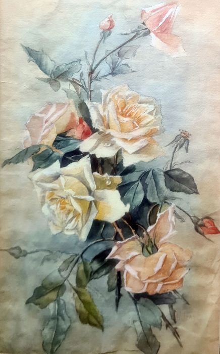 G Gay (20th century) Watercolour Still life of roses, signed lower right, 53cm x 33cm  19th