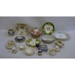 Mixed lot of 18th/19th century china to include teacup and saucer, Copeland floral decorated cup and