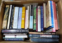 Quantity of books on assorted subjects to include topography, history, etc (2 boxes)