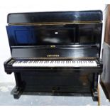 Bechstein upright piano in ebonised case, the iron framed marked 66201 Condition Report Additonal