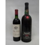 Taylors 1974 LBV port, and one bottle of 1966 Chateau Montrose, appellation saint-estephe