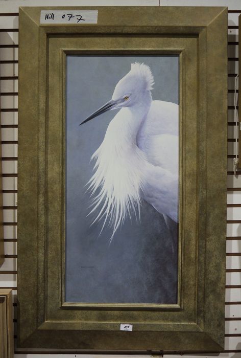 Terence Lambert (b.1951) Oil on canvas board Study of a little egret, signed lower left 74 x 34 - Image 2 of 2