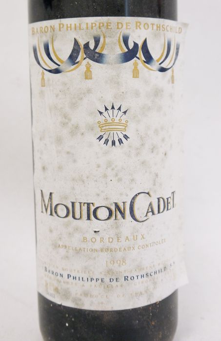 One bottle Baron Philippe de Rothschild Mouton Cadet Bordeaux 1998 - Image 2 of 3