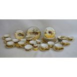 Royal Doulton china seriesware 'Coaching Scenes' tea set, mainly for 12, viz:- 11 cups and