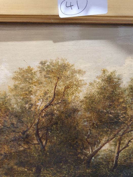 Attributed to Patrick Nasmyth (1787-1831)  Oil on canvas Rural scene with figures by a lake, with - Image 13 of 33