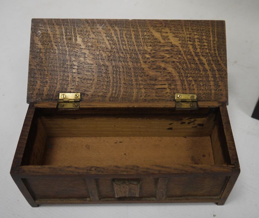 Apprentice-type pieces to include miniature dresser with open shelves and assorted drawers, an oak - Image 3 of 3