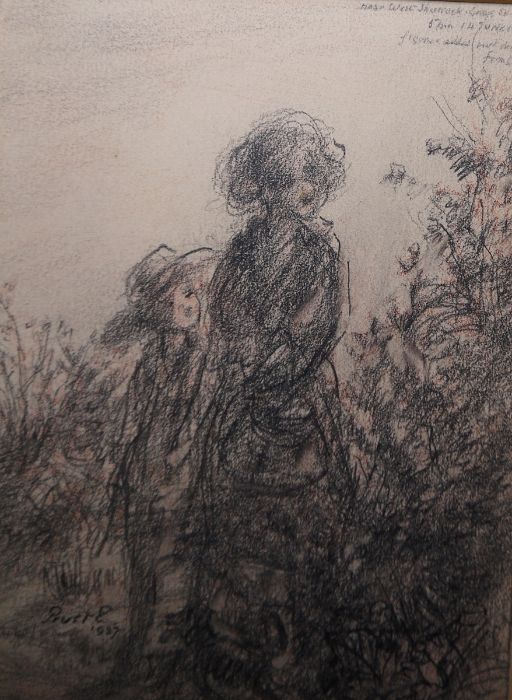 Edward Prust (1891 - 1978) Pair of pencil sketches Studies of children, each signed and titled - Image 2 of 3