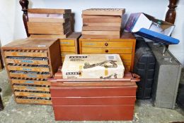 Large collection of lead printing press letters together with various toolsCondition Report Back