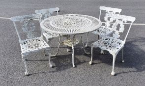 Metal garden table and chairs