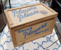 Player's Navy Cut Cigarette wooden shipping container