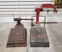 J Woolley Sons & Co Ltd, Manchester platform scales and another similar set of scales (2)