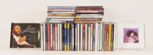 Large collection of CD's, mainly classical, together with a collection of DVD's (2 boxes)