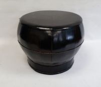 Lacquered rice box and cover, 36cm high