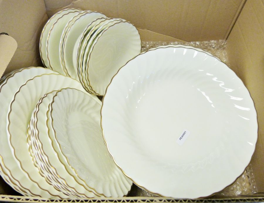 Wedgwood part-dinner service together with various metalwares and prints (3 boxes) - Image 2 of 4