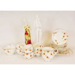 Royal Doulton Images "First Love" figurine, Wedgwood Mirabelle cups and saucers together with
