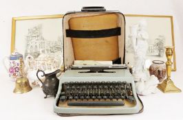 Olivetti Lettera 22 typewriter, Royal Worcester "Bacchanal" teapot, a studio pottery lidded tureen