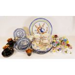Portmeirion Botanic Garden teapot, Noritake cups and saucers together with various china and