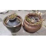 Three ceramic plant pots (3)