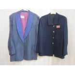 Theatrical costume to include MBA Limited London, a teddy boy style jacket for Grease marked '