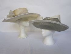 Designer hats to including Ascot style hats, one labelled Anne Marie Harrods, another labelled Peter