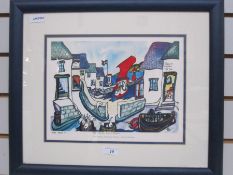 Celia Duncan  Limited edition print  "The Pilchard, Pirate and Picasso", no.4/500, dated 2003, 24.