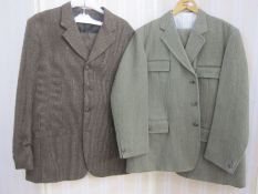 Quantity of gentlemens vintage tweed and wool jackets to include some suits, Gulatti, John