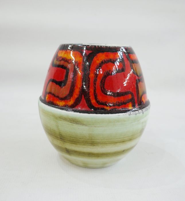 1970s Poole pottery Delphis vase, shape no. 83, with initials to base, 15cm high