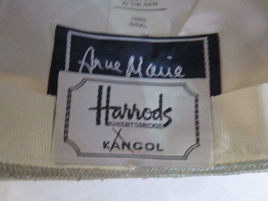 Designer hats to including Ascot style hats, one labelled Anne Marie Harrods, another labelled Peter - Image 4 of 9