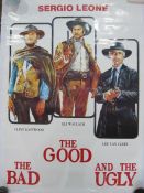 Two colour posters "The Good, the Bad and the Ugly" and "Alfie" featuring Michael Caine, both