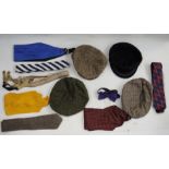 Vintage gent's ties, scarves, belts, tweed caps, braces, etc (2 boxes)  Condition Reportplease see