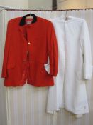 Theatrical costume to include red hunting jackets, white chefs jackets, etc (35)