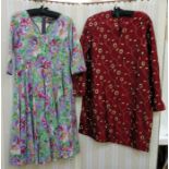 Assorted designer cotton dresses to include Albertine Burdett Bespoke Dressmakers, London, various