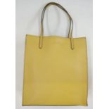 Yellow leather Jaeger tote bag