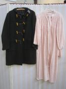 Assorted theatrical costume to include duffel coats, candlewick dressing gown (36)