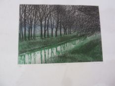 M Rodd (contemporary)  Etching "Tymun's Canal", edition 27/50, signed and dated in the margin in