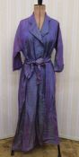 Vintage shot silk dressing gown, with original label reading 'An Etams Model', a 1950's dress with