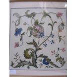 20th century crewelwork of flowering plant, framed Condition ReportFramed - no apparent staining