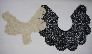 Three Victorian lace collars to include bobbin lace collar with lappets, with needlepoint raised