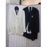Quantity of assorted vintage gentlemens clothes to include ties, suits, some made up with