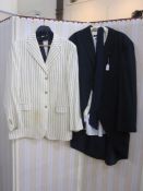 Quantity of assorted vintage gentlemens clothes to include ties, suits, some made up with