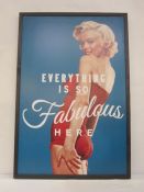 Three contemporary posters  "Marilyn, Everything is so Fabulous Here", 90cm x 59cm  "Hendrix",