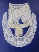 Assorted lace collars, shawls, fichou, mittens, etc (1 bag)