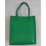 Green leather Jaeger tote bag