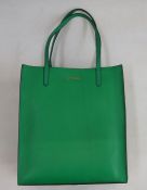 Green leather Jaeger tote bag