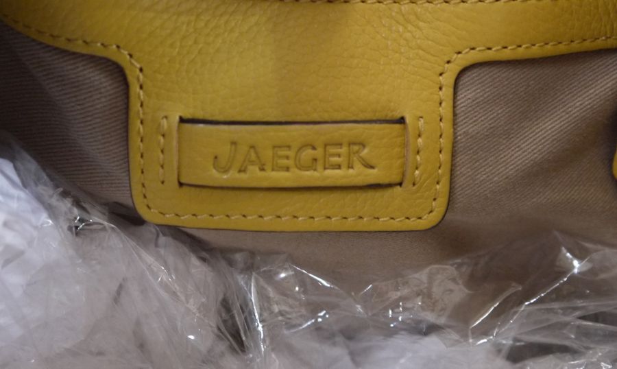 Yellow leather Jaeger tote bag - Image 2 of 2